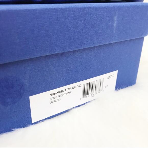 Stuart Weitzman Nu Naked Straight 60mm Sandal Nighttime Lame - Picture 8 of 9